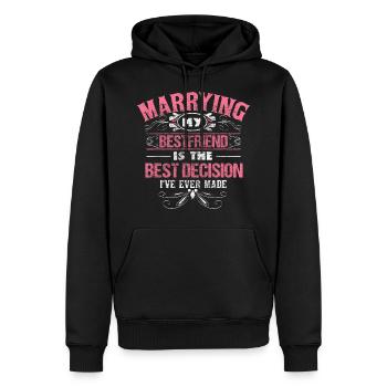 Ehe Ehefrau Liebe Geschenk - Männer Premium Bio Hoodie - Schwarz - Vorne - Nico (187cm)