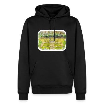Vienne Autriche Aquarelle Esquisse Dessinée Illustratio - Sweat à capuche Premium bio Homme - noir - Devant - Nico (187cm)
