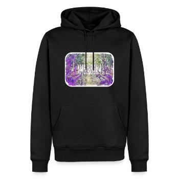 Amsterdam Niederlande Aquarellskizze Zeichnung - Männer Premium Bio Hoodie - Schwarz - Vorne - Nico (187cm)