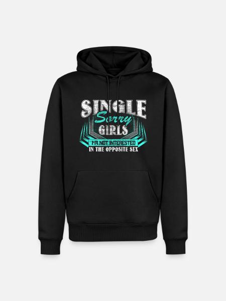 Gay Single Queer Pride - Men’s Premium Organic Hoodie - black