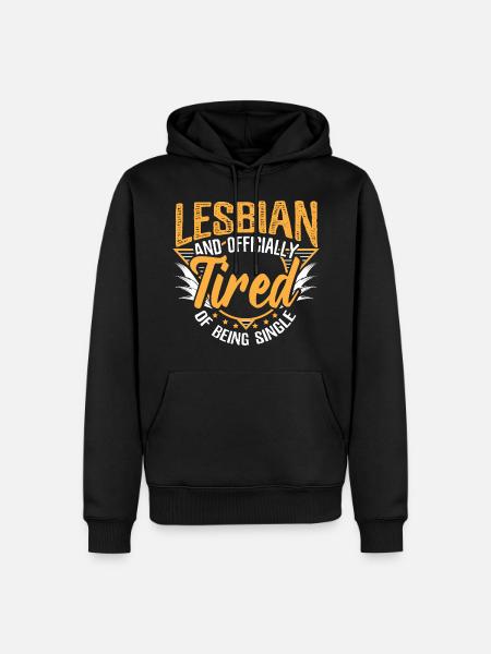 Lesbisch Single Liebe Queer Geschenkidee - Männer Premium Bio Hoodie - Schwarz