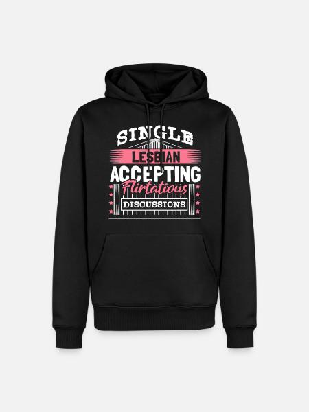 Lesbisch Single LGBT+ Queer - Männer Premium Bio Hoodie - Schwarz