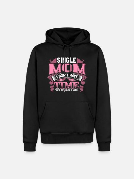 Maman célibataire Maman Enceinte - Sweat à capuche Premium bio Homme - noir