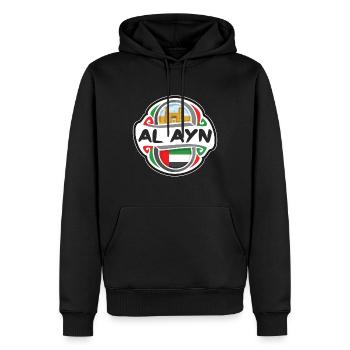 Al Ayn VAE Vereinigte Arabische Emirate Flagge Reisesouven - Männer Premium Bio Hoodie - Schwarz - Vorne - Nico (187cm)