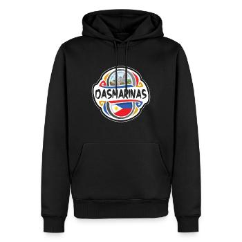 Dasmarinas Philippinen Flagge Reise Souvenir Abzeichen - Männer Premium Bio Hoodie - Schwarz - Vorne - Nico (187cm)