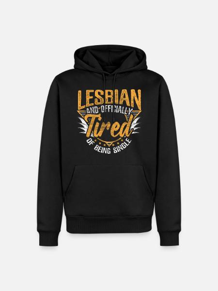 Lesbisch Single LGBT Geschenkidee - Männer Premium Bio Hoodie - Schwarz