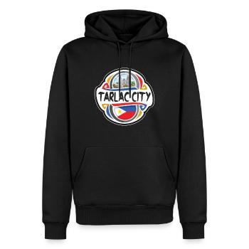 Tarlac City Philippines Drapeau Voyage Souvenir Badge - Sweat à capuche Premium bio Homme - noir - Devant - Nico (187cm)