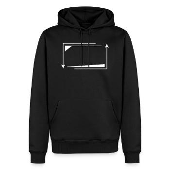 Cadre de flèche Blanc Rectangulaire Forme Décoration - Sweat à capuche Premium bio Homme - noir - Devant - Nico (187cm)
