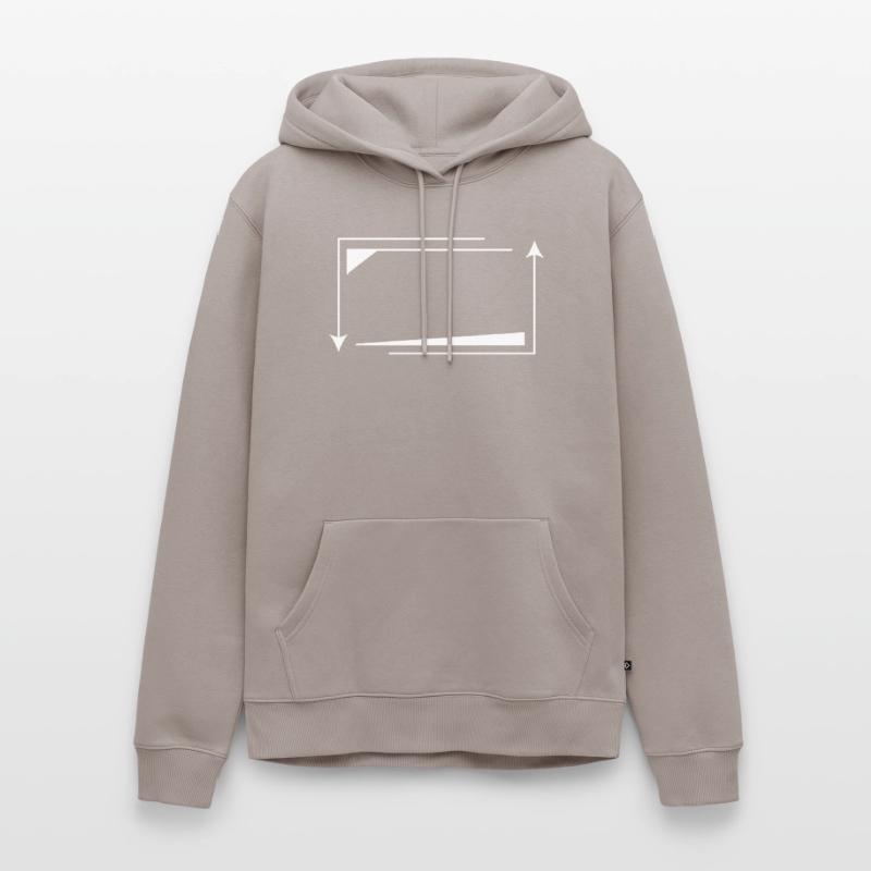 Arrow Frame White Rectangular Shape Decoration Men’s Premium Organic Hoodie