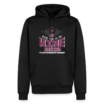Winzer Wein Weinanbau Wine Reben Geschenk - Männer Premium Bio Hoodie - Schwarz - Vorne - Nico (187cm)