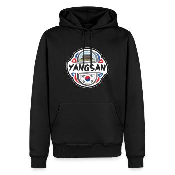 Yangsan Südkorea-Flaggen-Reise-Andenken-Abzeichen Sta - Männer Premium Bio Hoodie - Schwarz - Vorne - Nico (187cm)