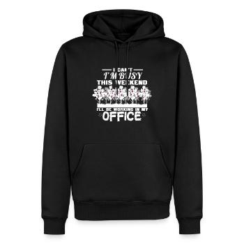 Je suis occupé dans mon bureau à jardiner - Sweat à capuche Premium bio Homme - noir - Devant - Nico (187cm)