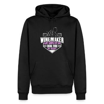 Wein Weinanbau Weinverkauf Reben Winzer - Männer Premium Bio Hoodie - Schwarz - Vorne - Nico (187cm)