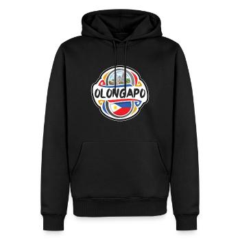 Olongapo Philippines Drapeau Voyage Souvenir Badge St - Sweat à capuche Premium bio Homme - noir - Devant - Nico (187cm)