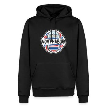 Nonthaburi Thailand Flagge Reise Souvenir Abzeichen Sta - Männer Premium Bio Hoodie - Schwarz - Vorne - Nico (187cm)