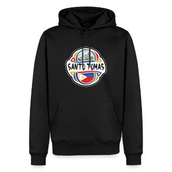 Santo Tomas Philippines Flag Travel Souvenir Badge - Men’s Premium Organic Hoodie - black - Front - Nico (187cm)