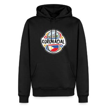 Koronadal Philippinen Flagge Reise Souvenir Abzeichen S - Männer Premium Bio Hoodie - Schwarz - Vorne - Nico (187cm)
