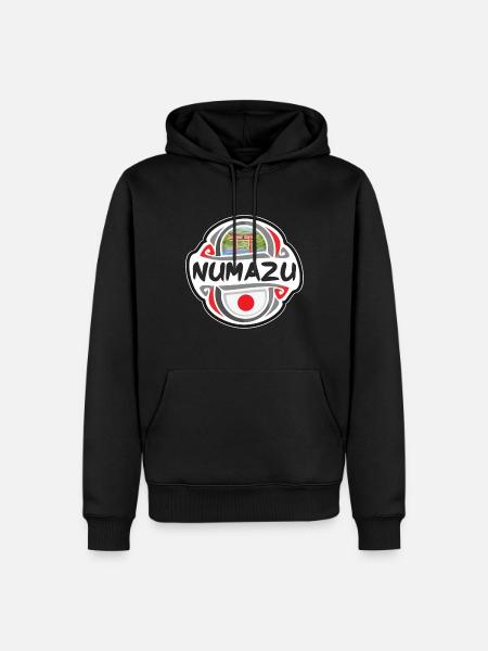 Numazu Japan Flag Badge Travel Souvenir Stamp - Men’s Premium Organic Hoodie - black