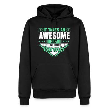 Single Father Single Children Gift Idea - Men’s Premium Organic Hoodie - black - Front - Nico (187cm)