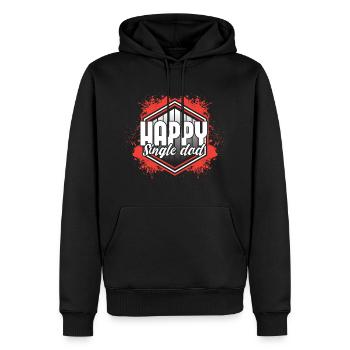 Cadeau de fête des pères célibataires - Sweat à capuche Premium bio Homme - noir - Devant - Nico (187cm)