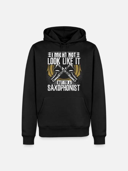 Saxophone Blues - Men’s Premium Organic Hoodie - black