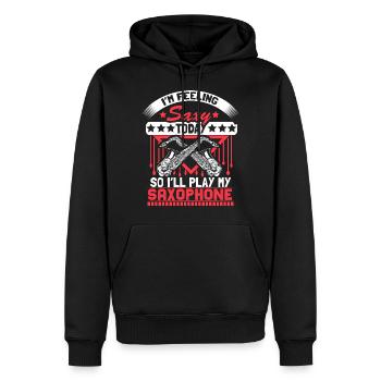 Saxophon Blasmusik Kapelle Geschenk - Männer Premium Bio Hoodie - Schwarz - Vorne - Nico (187cm)