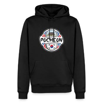 Pocheon Südkorea Flagge Reise Souvenir Abzeichen Sta - Männer Premium Bio Hoodie - Schwarz - Vorne - Nico (187cm)