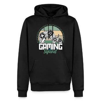 Père Fils Naissance Papa Cadeau - Sweat à capuche Premium bio Homme - noir - Devant - Nico (187cm)