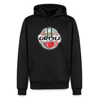 Ordu Türkei Flagge Abzeichen Reise Souvenir Stempel - Männer Premium Bio Hoodie - Schwarz - Vorne - Nico (187cm)