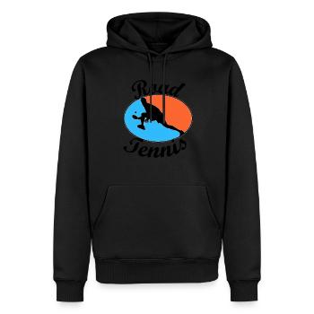 club de tennis sur route - Sweat à capuche Premium bio Homme - noir - Devant - Nico (187cm)