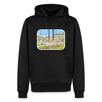 Wien Österreich Aquarell Skizze Malerei - Männer Premium Bio Hoodie - Schwarz - Vorne - Nico (187cm)