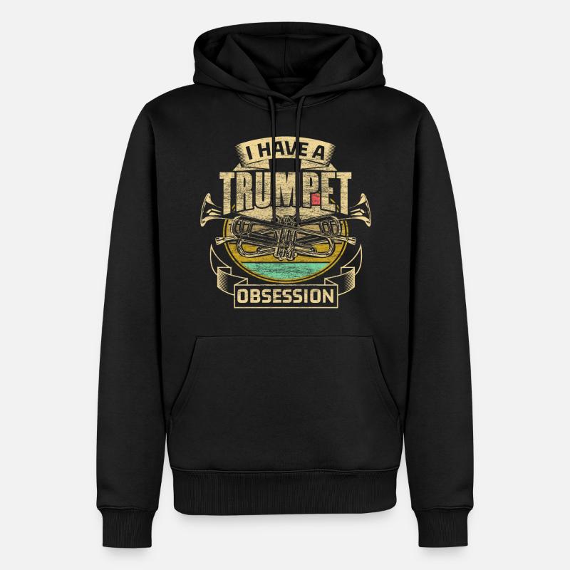 Trompete Blaskapelle Geschenkidee - Männer Premium Bio Hoodie - Schwarz