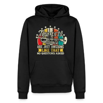 Trompete Trompetenspieler Kapelle Geschenkidee - Männer Premium Bio Hoodie - Schwarz - Vorne - Nico (187cm)