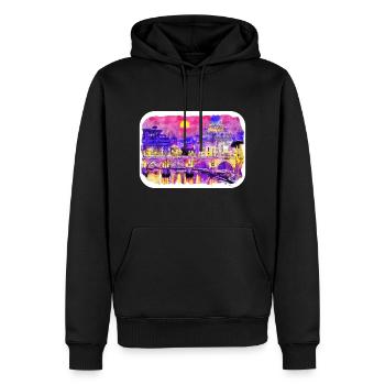Rom Italien Aquarell Skizze Handgezeichnetes Gemälde - Männer Premium Bio Hoodie - Schwarz - Vorne - Nico (187cm)