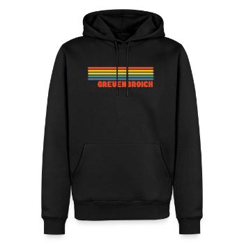 Grevenbroich Regenbogen Mode - Männer Premium Bio Hoodie - Schwarz - Vorne - Nico (187cm)