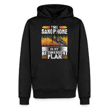 Saxophone Orchestra Cadeau Musical - Sweat à capuche Premium bio Homme - noir - Devant - Nico (187cm)