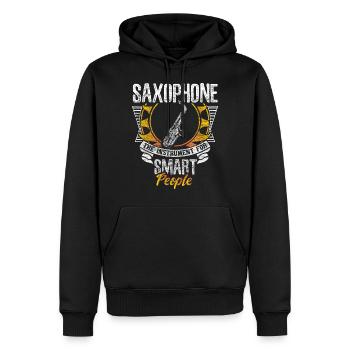Saxophone Instrument à vent Musique Idée Cadeau - Sweat à capuche Premium bio Homme - noir - Devant - Nico (187cm)