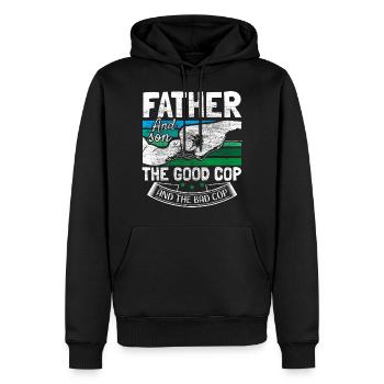 Vater & Sohn Vaterschaft Daddy - Männer Premium Bio Hoodie - Schwarz - Vorne - Nico (187cm)