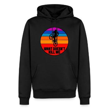 BMX Fahrrad / BMX Bike / BMX Freestyle - Sweat à capuche Premium bio Homme - noir - Devant - Nico (187cm)