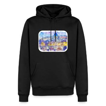 Rom Italien Aquarell Skizze Gemälde Illustration - Männer Premium Bio Hoodie - Schwarz - Vorne - Nico (187cm)