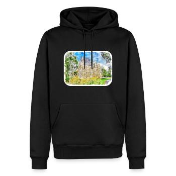 Allemagne croquis aquarelle illustration dessinée à la main - Sweat à capuche Premium bio Homme - noir - Devant - Nico (187cm)