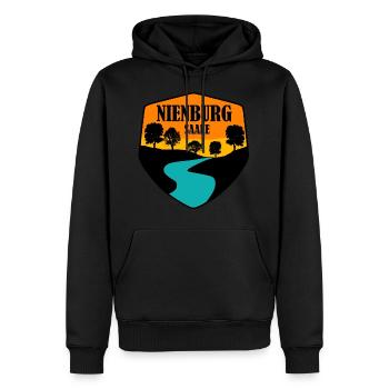 nienburg saale - Männer Premium Bio Hoodie - Schwarz - Vorne - Nico (187cm)