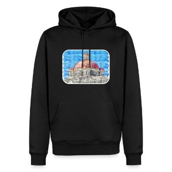 Mumbai Indien Aquarell Skizze gezeichnetes Gemälde - Männer Premium Bio Hoodie - Schwarz - Vorne - Nico (187cm)
