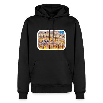 Rom Italien Aquarell Skizze Handgezeichnetes Gemälde - Männer Premium Bio Hoodie - Schwarz - Vorne - Nico (187cm)