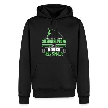 Pole Vault Motivation Quote Gift funny - Men’s Premium Organic Hoodie - black - Front - Nico (187cm)