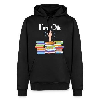 My Book smells Better than your Tablet - Männer Premium Bio Hoodie - Schwarz - Vorne - Nico (187cm)