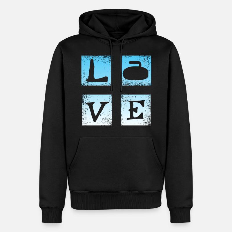 Cher curling - Sweat à capuche Premium bio Homme - noir