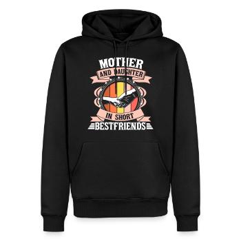 Mère et fille Meilleurs amis Amour - Sweat à capuche Premium bio Homme - noir - Devant - Nico (187cm)