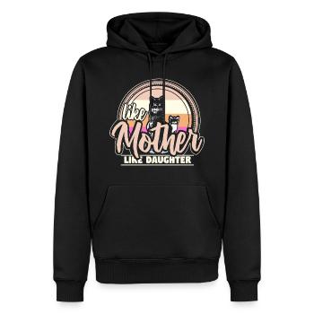 Mère Fille Cadeau de cohésion de la fête des mères - Sweat à capuche Premium bio Homme - noir - Devant - Nico (187cm)