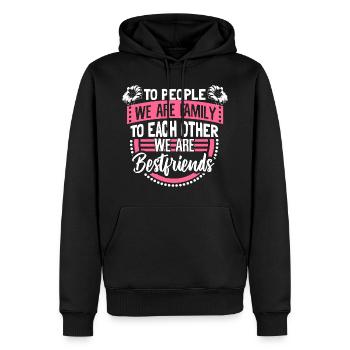 Mutter Tochter Kindertag - Männer Premium Bio Hoodie - Schwarz - Vorne - Nico (187cm)